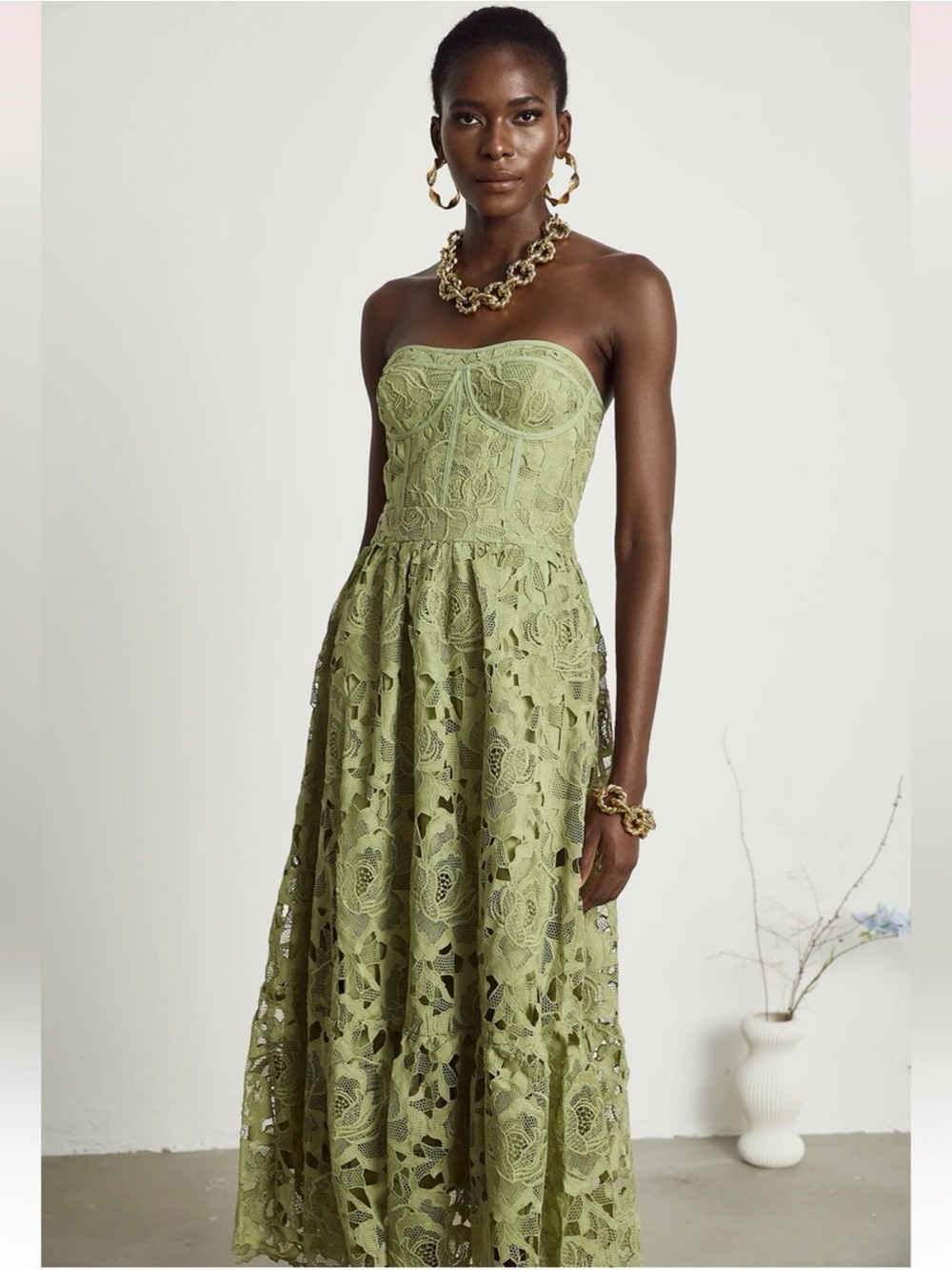 Miss Rosier Lace Embroidered Dress